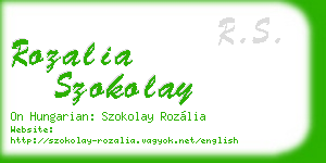 rozalia szokolay business card