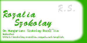 rozalia szokolay business card